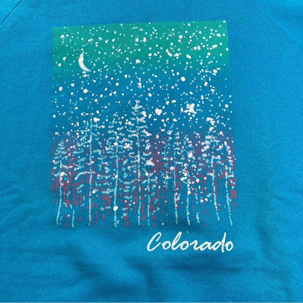 Vintage Colorado Destination Snowing Sweatshirt Men's Sz XL USA Made - Picture 2 of 8